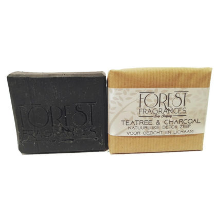 forest fragrances - soaps - body - teatree & charcoal - wrapped